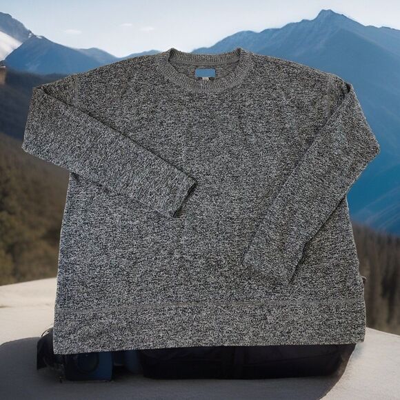 Lucky Brand Women’s L/S Pullover Sweater Marled Gray Heather Tag Size Medium - Picture 1 of 15